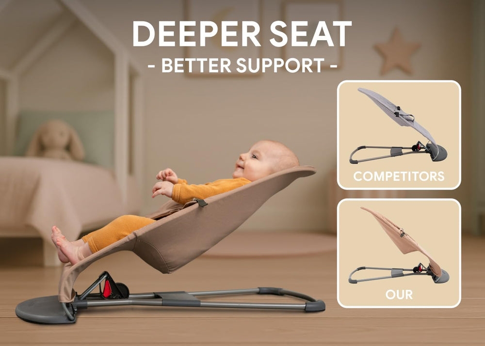 Removable sand seat cover for easy washing on BabyBjorn bouncer
