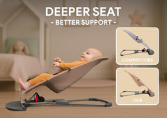 Removable sand seat cover for easy washing on BabyBjorn bouncer