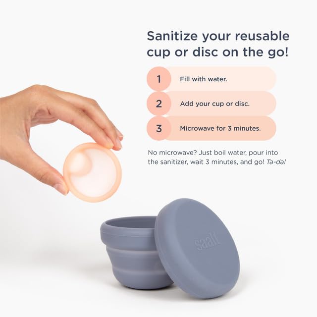 Saalt Compact Sanitizer travel-friendly design fits bags and purses.