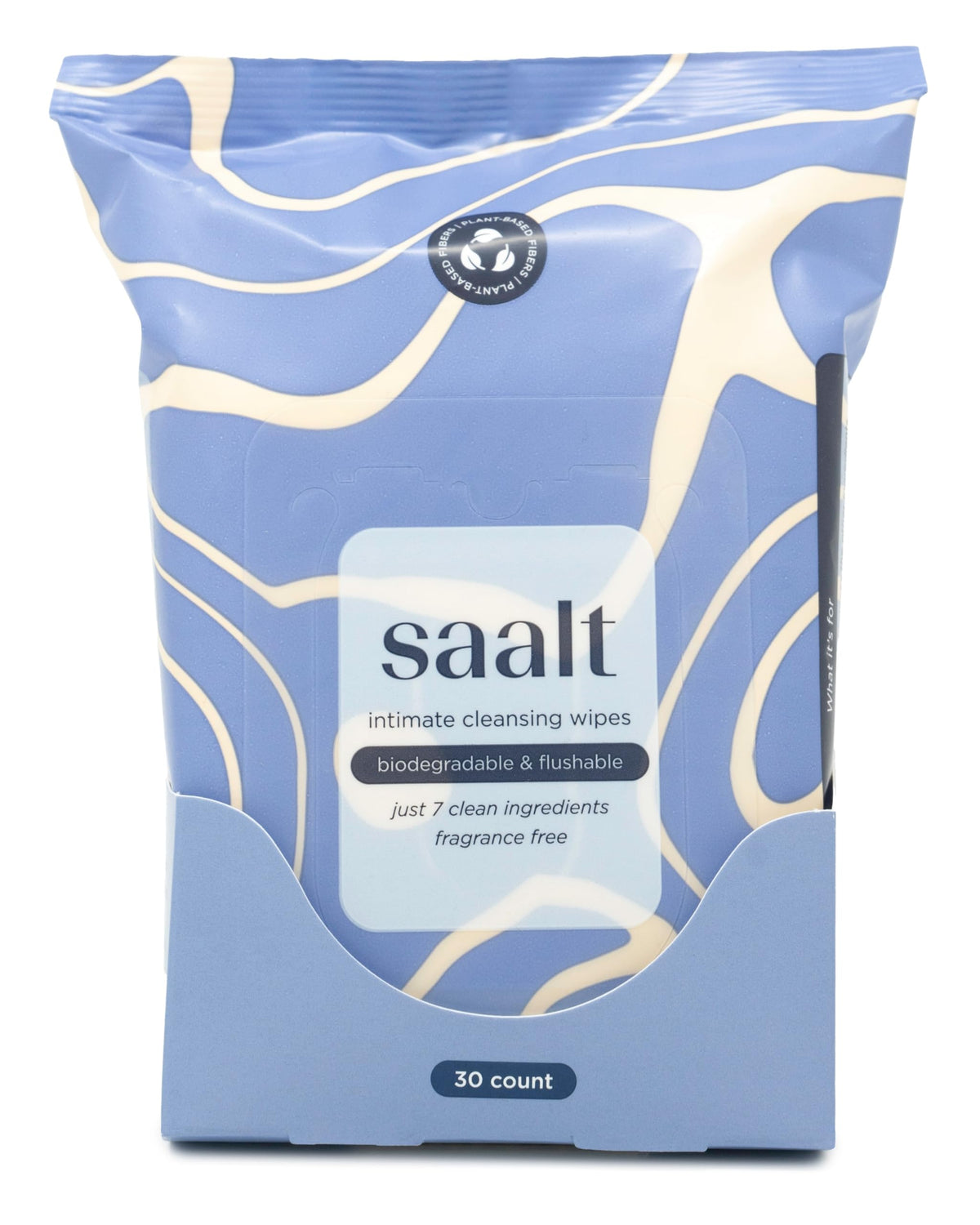 Saalt Daily Cleansing Wipes packaging highlights travel-ready design for on-the-go refreshes.