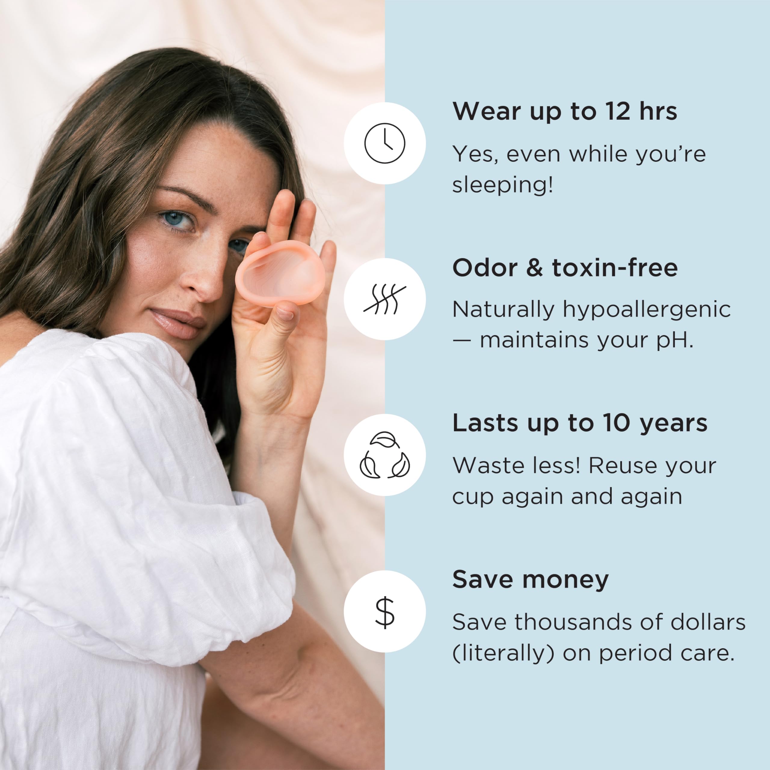 Saalt disc with finger notch for mess-free removal.