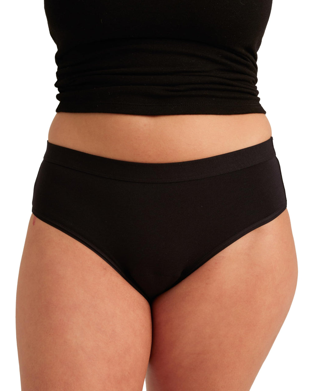 Saalt EveryWear Cotton Brief front view shows discreet, leakproof protection.