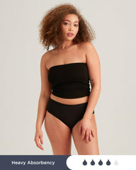 Close-up of Saalt EveryWear Cotton Brief fabric shows soft natural cotton.