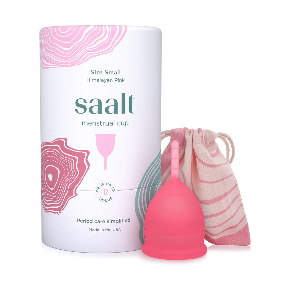 Saalt menstrual cup with soft bulb design for easy insertion and a secure seal.