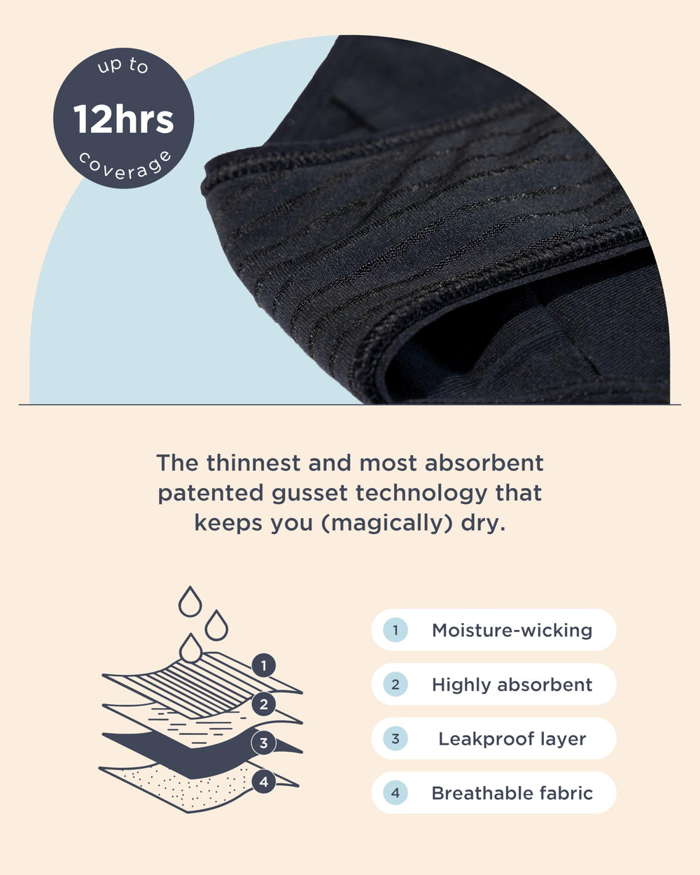 Saalt oeko-tex certified fabric closeup highlighting safe materials.