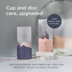 Saalt steamer one-button sanitizing streamlines cup cleaning for busy days.