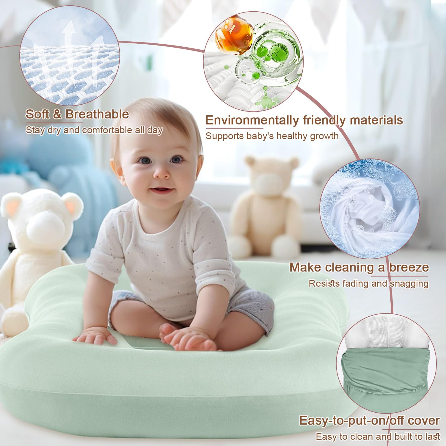 Saanerueen lounger detachable cover for easy machine washing