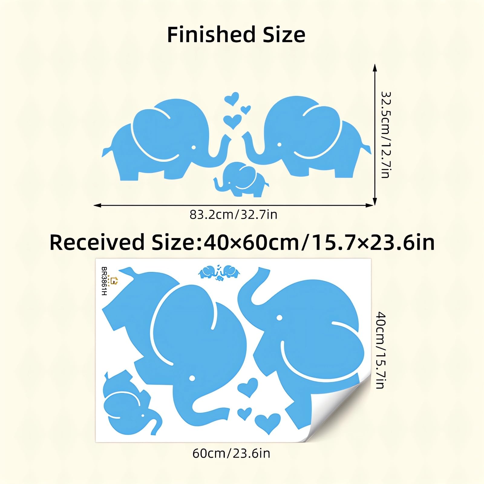sacinora bedroom decor elephant decals on walls add charming, mess-free ambiance.