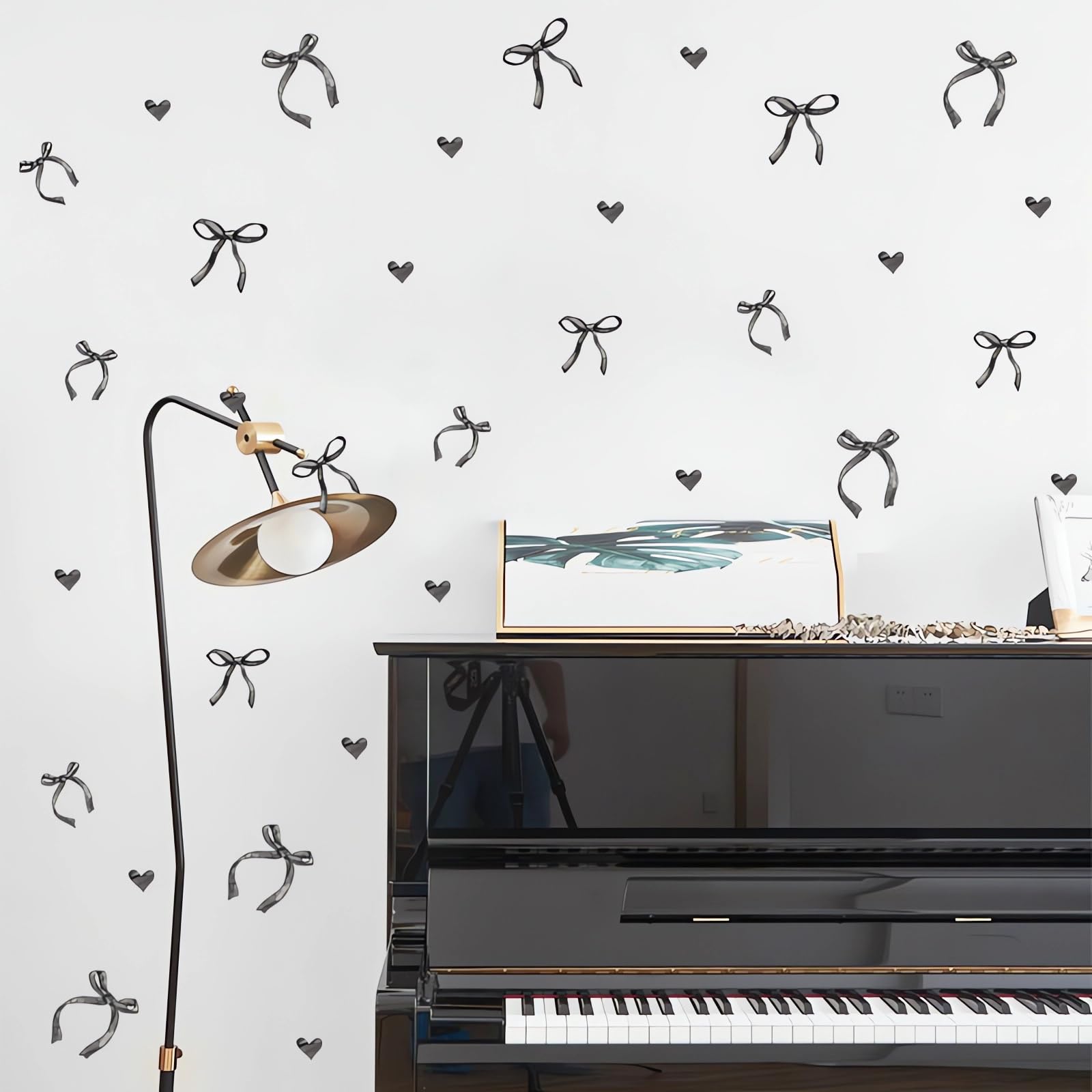 Sacinora bow knot love pattern decals for charming nursery walls.