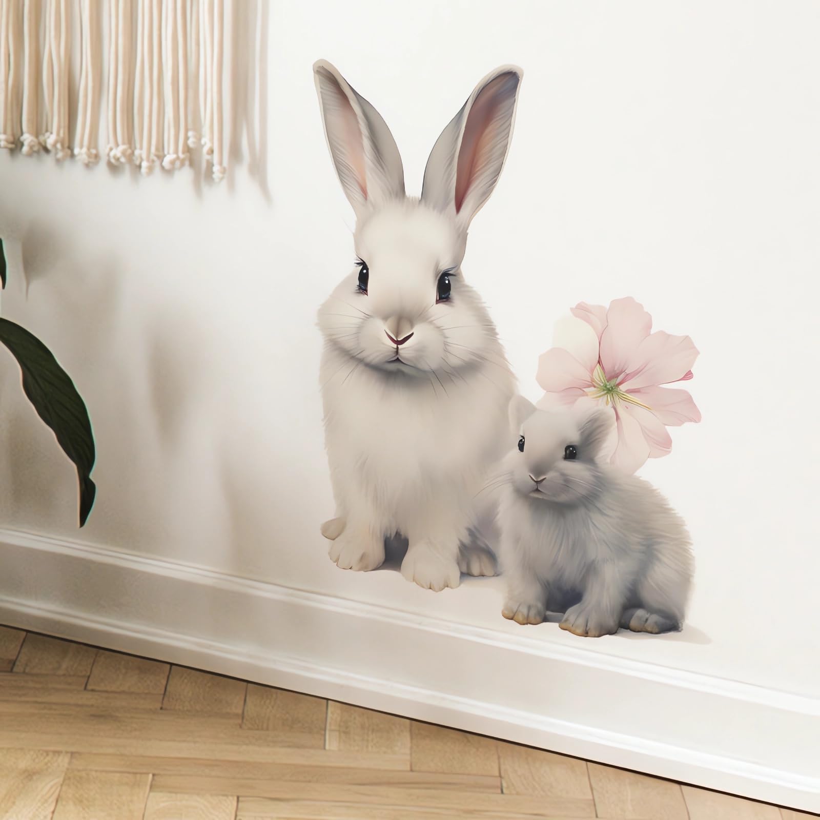 Sacinora bunny wall art decor for living rooms adds gentle charm.
