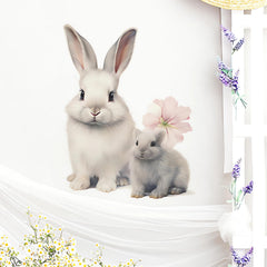 Sacinora cute bunny wall sticker brightens nursery walls with playful charm.