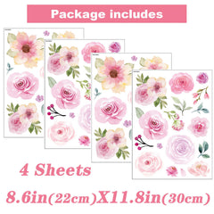 Sacinora flower vinyl decals offer durable, waterproof decor for living rooms and kitchens