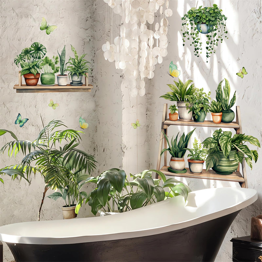 Sacinora greenery wall sticker pack for kitchen cabinets and doors