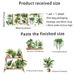 Sacinora plant wall decals easy to apply on smooth walls