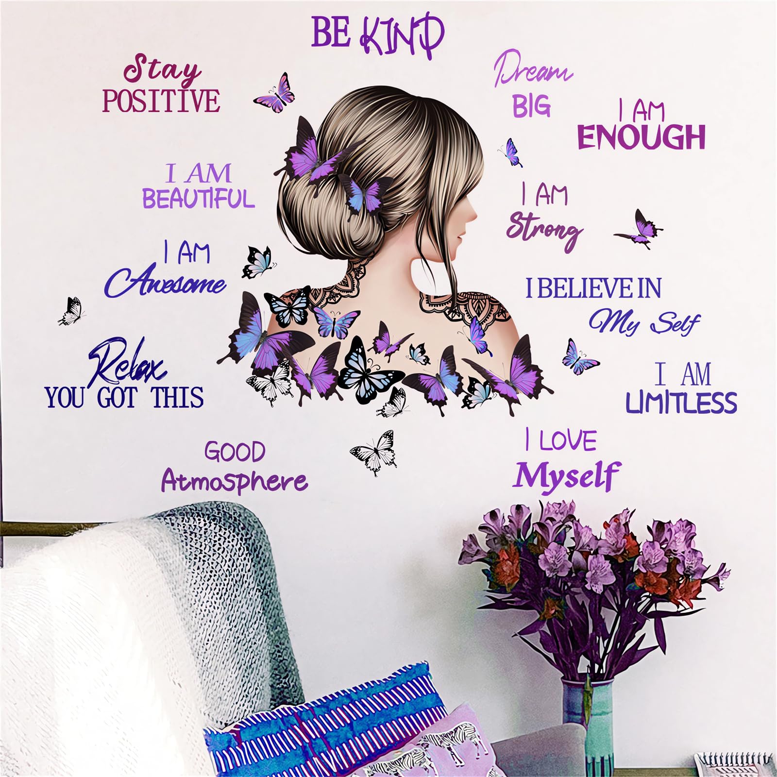 sacinora inspirational-slogans wall-sticker boosts motivation in bedrooms or study areas.
