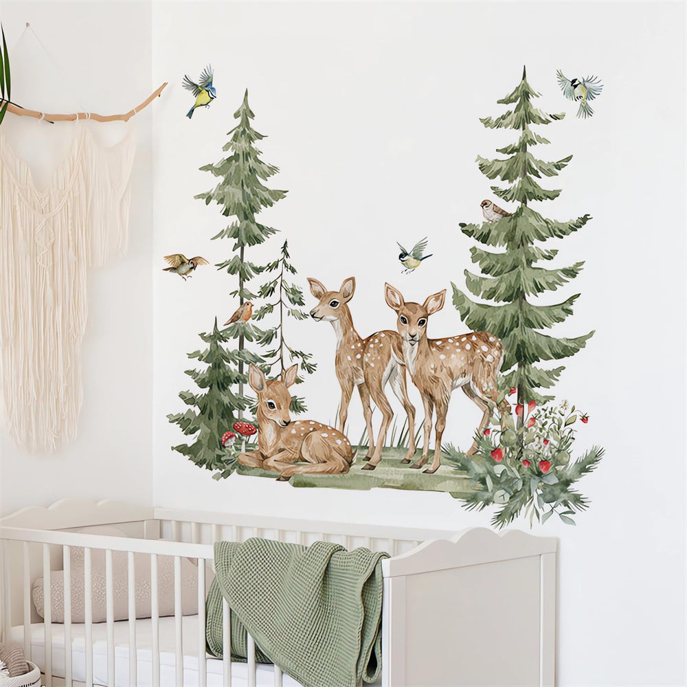 Sacinora jungle animals wall decal living room creates a friendly, imaginative space