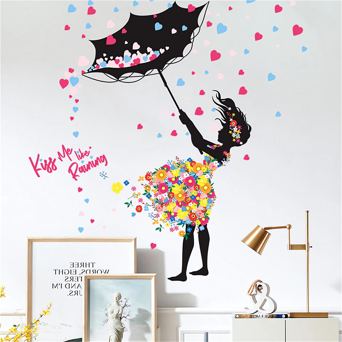 Sacinora Lovely Girl wall sticker for nursery decor and easy peel-and-stick