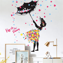 Sacinora Lovely Girl wall sticker for nursery decor and easy peel-and-stick