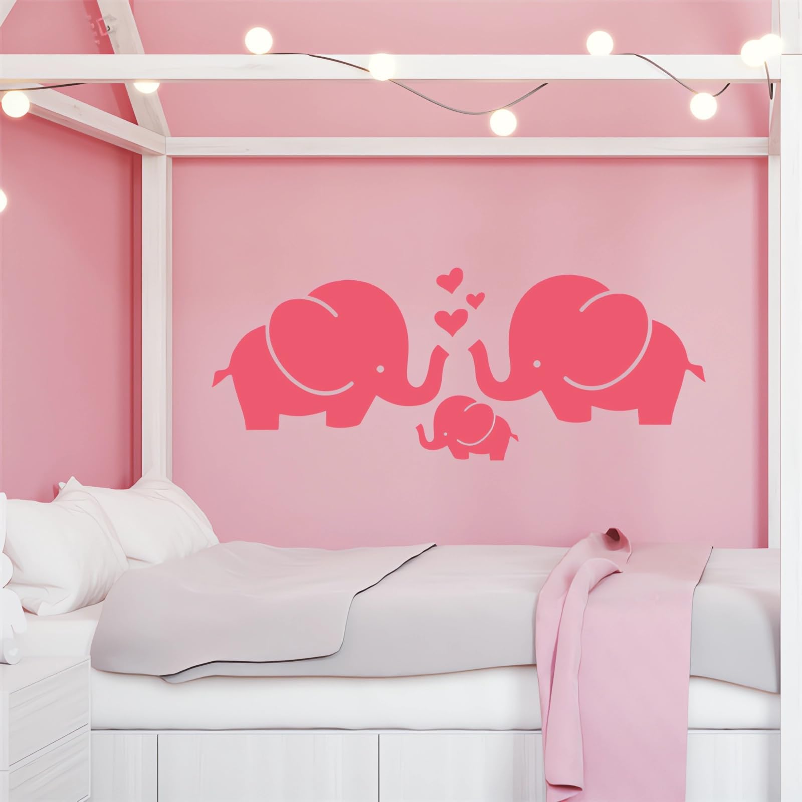 Sacinora wall decals brighten bedrooms with whimsical elephant art.