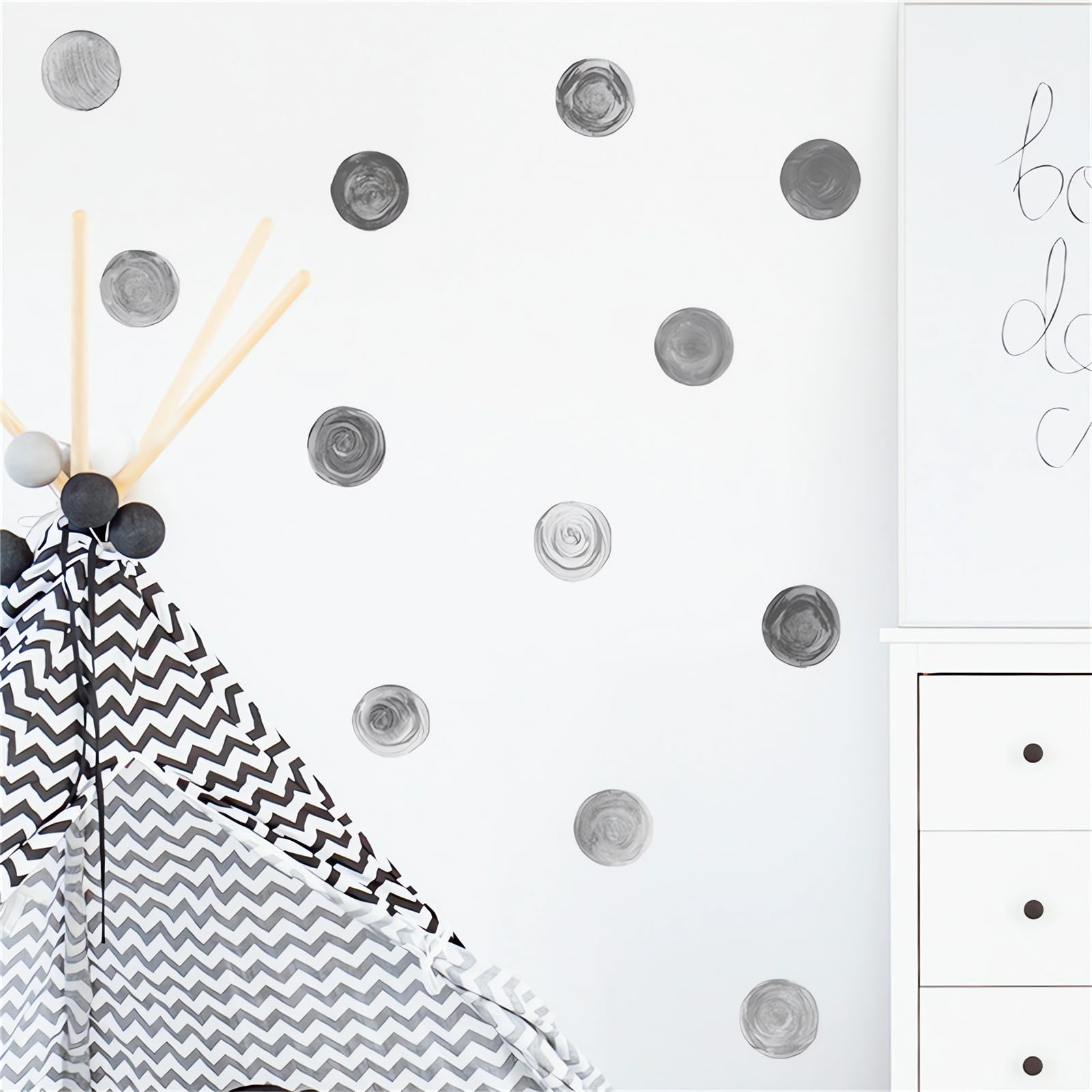 Sacinora polka-dot wall stickers on closet or fridge for quick upgrade
