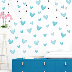 Sacinora removable vinyl love heart decals for kids rooms and nurseries