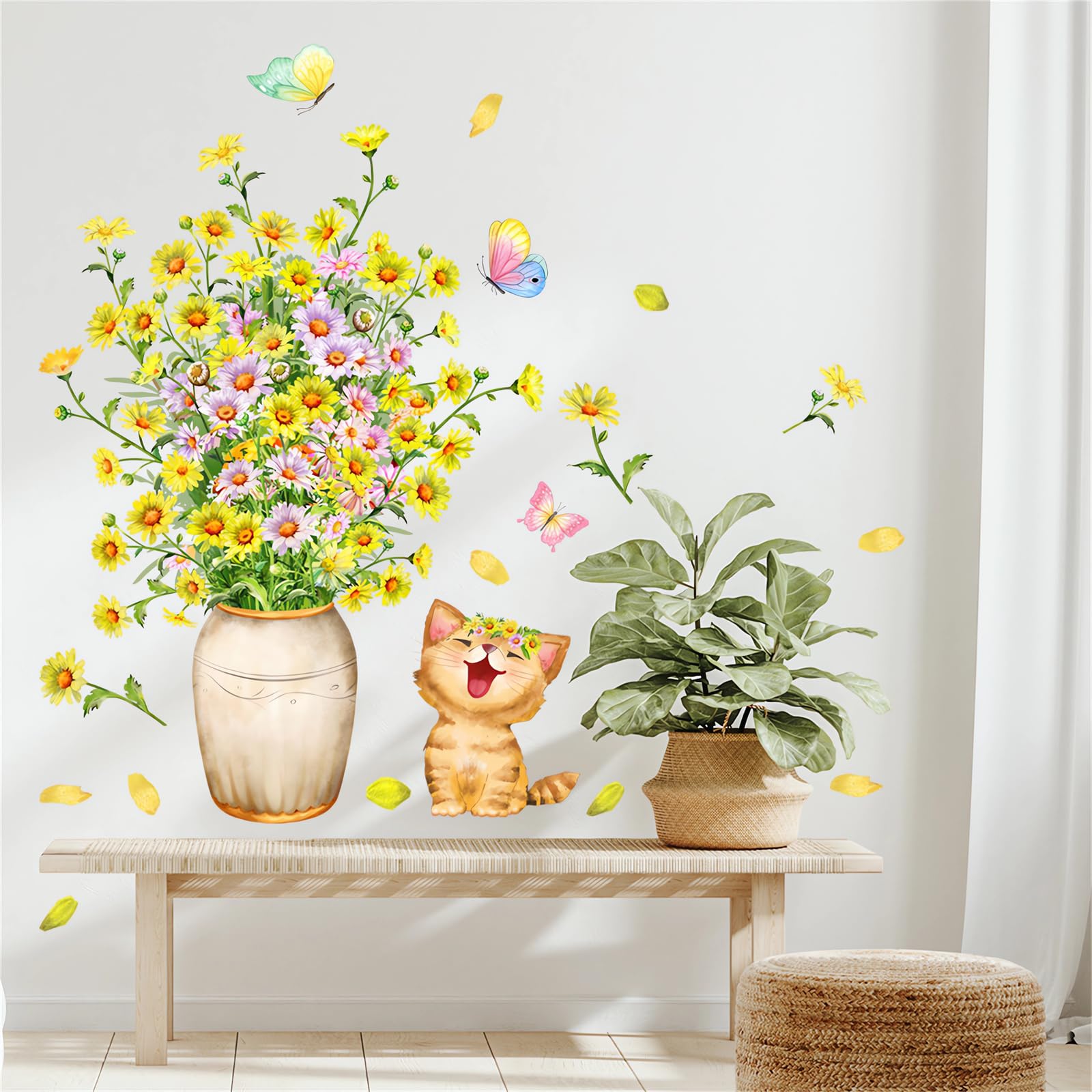 Sacinora removable vinyl wall sticker easy to reposition