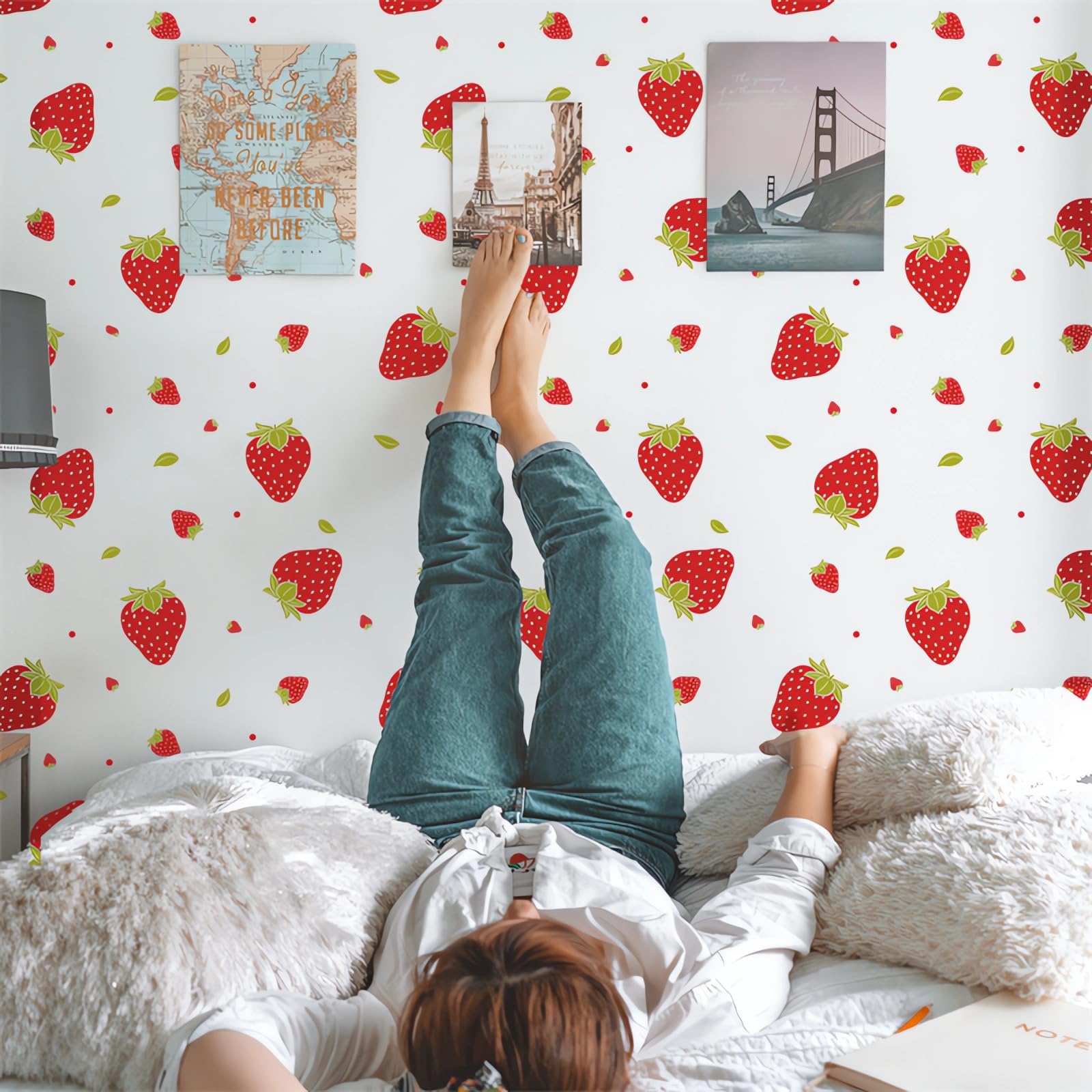 Sacinora strawberry wall decor suitable for playrooms and nurseries.