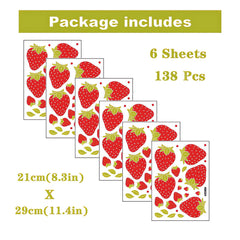 Sacinora strawberry fruit wall art perfect for children's rooms.