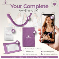 Sacred Weapon 2-in-1 wand with thumb-shaped end for fascia massage.