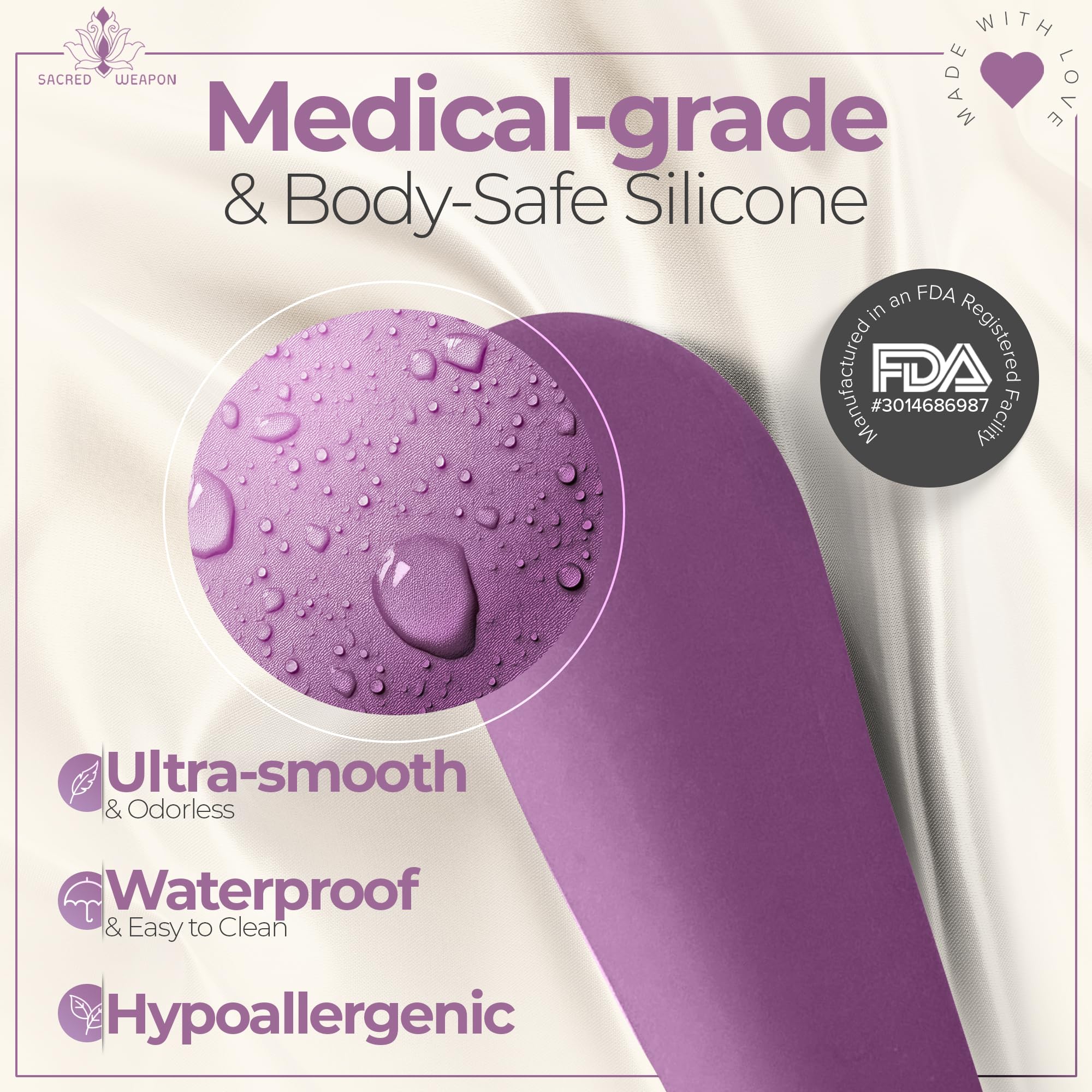 Sacred Weapon complete birth essentials kit includes mirror, bag, and lubricant.