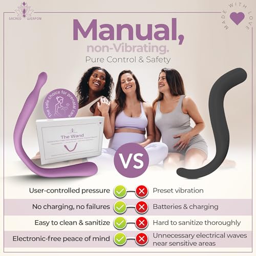 Sacred Weapon manual non-vibrating design for safer pregnancy comfort.