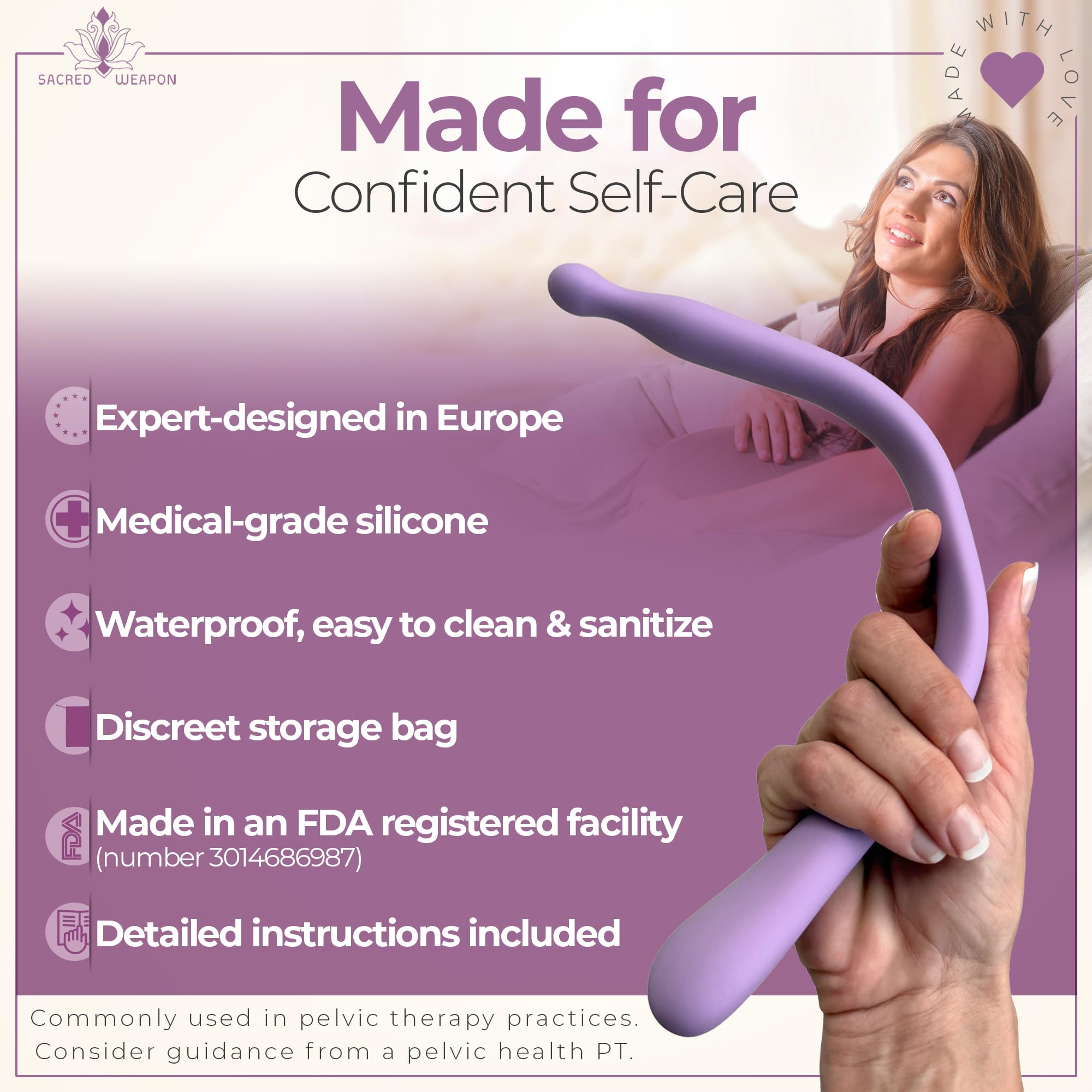 Sacred Weapon travel bag and lubricant for private use on the go.