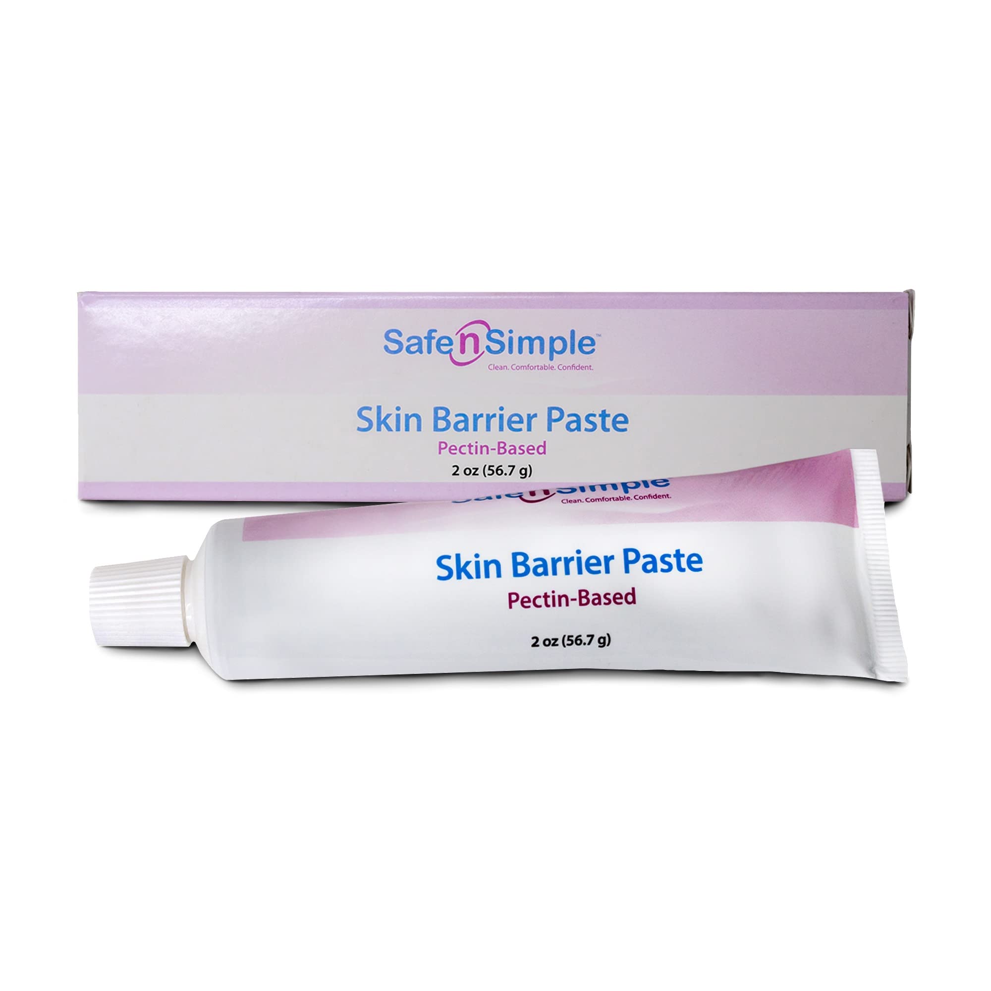 Safe n' Simple stoma barrier paste tube for secure seal.