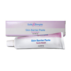 Safe n' Simple stoma barrier paste tube for secure seal.