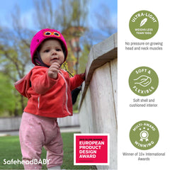 SafeheadBABY ultralight helmet under 100 g for comfy wear.