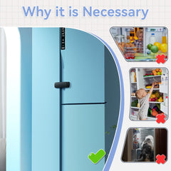 SAFELON fridge lock side view showing secure adhesive installation