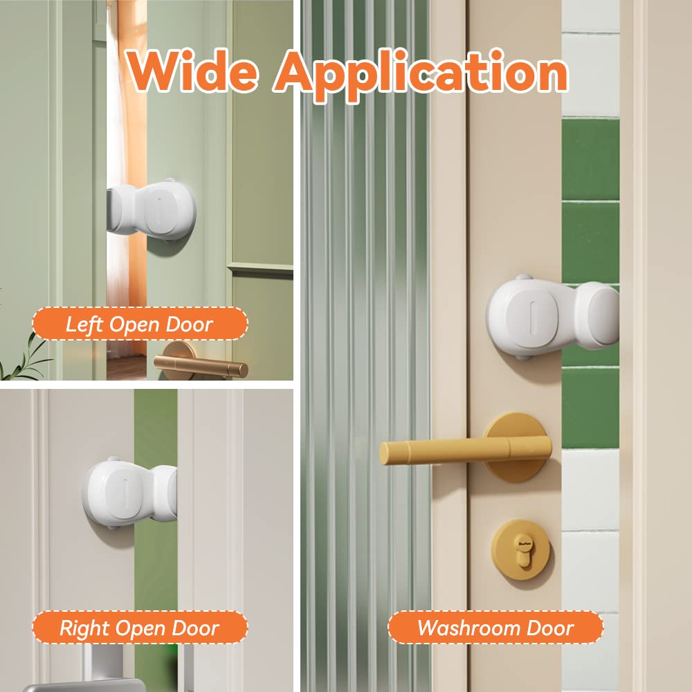 SAFELON noise-dampening TPU guard emphasizes quieter door use and furniture protection