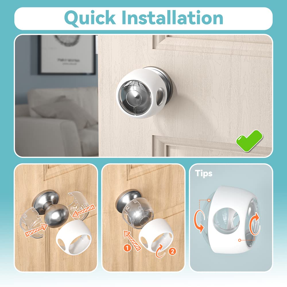 Tool-free installation with SAFELON covers makes setup quick before nap time.