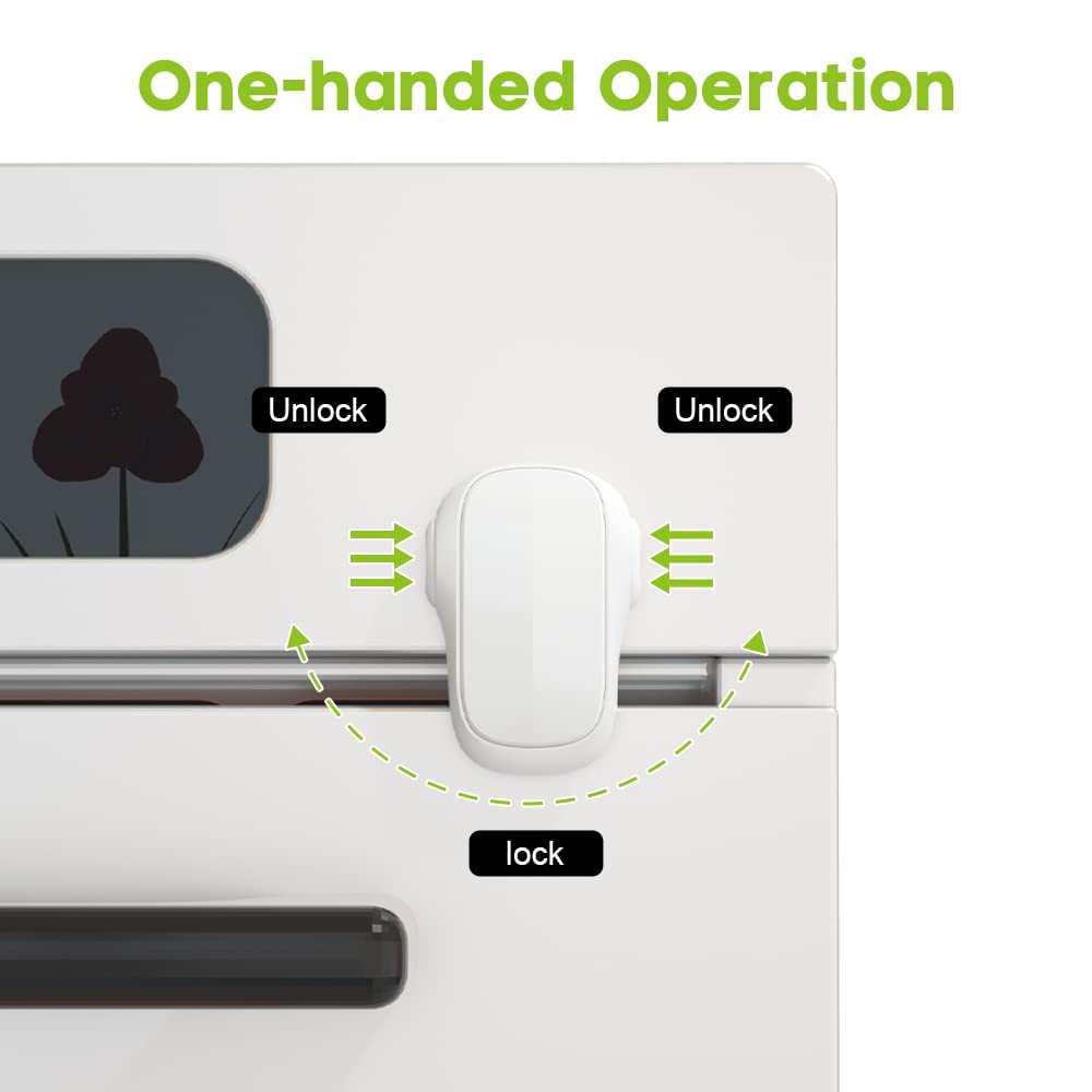 SAFELON oven lock adhesive installation highlights easy, damage-free mounting