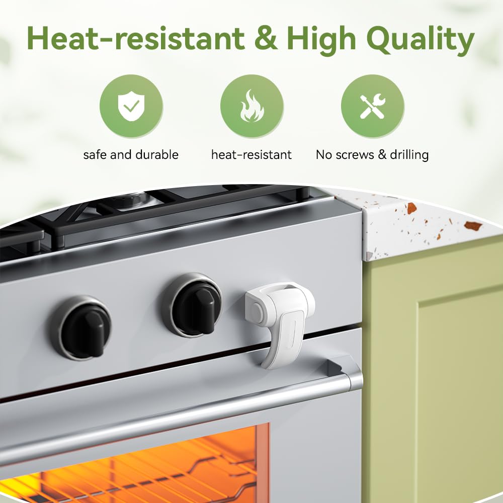 SAFELON oven lock helps create a childproof kitchen environment.