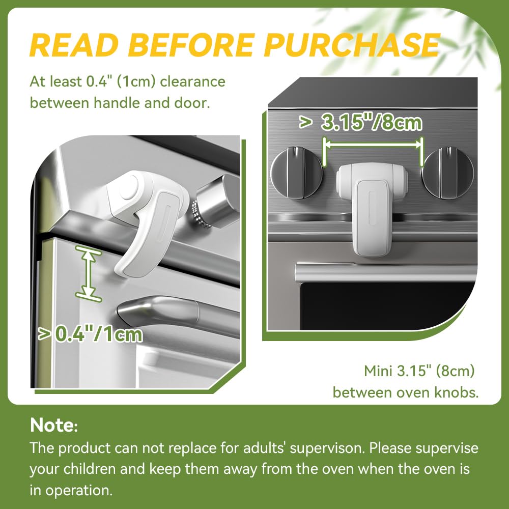 SAFELON oven lock with internal gears for stable locking.