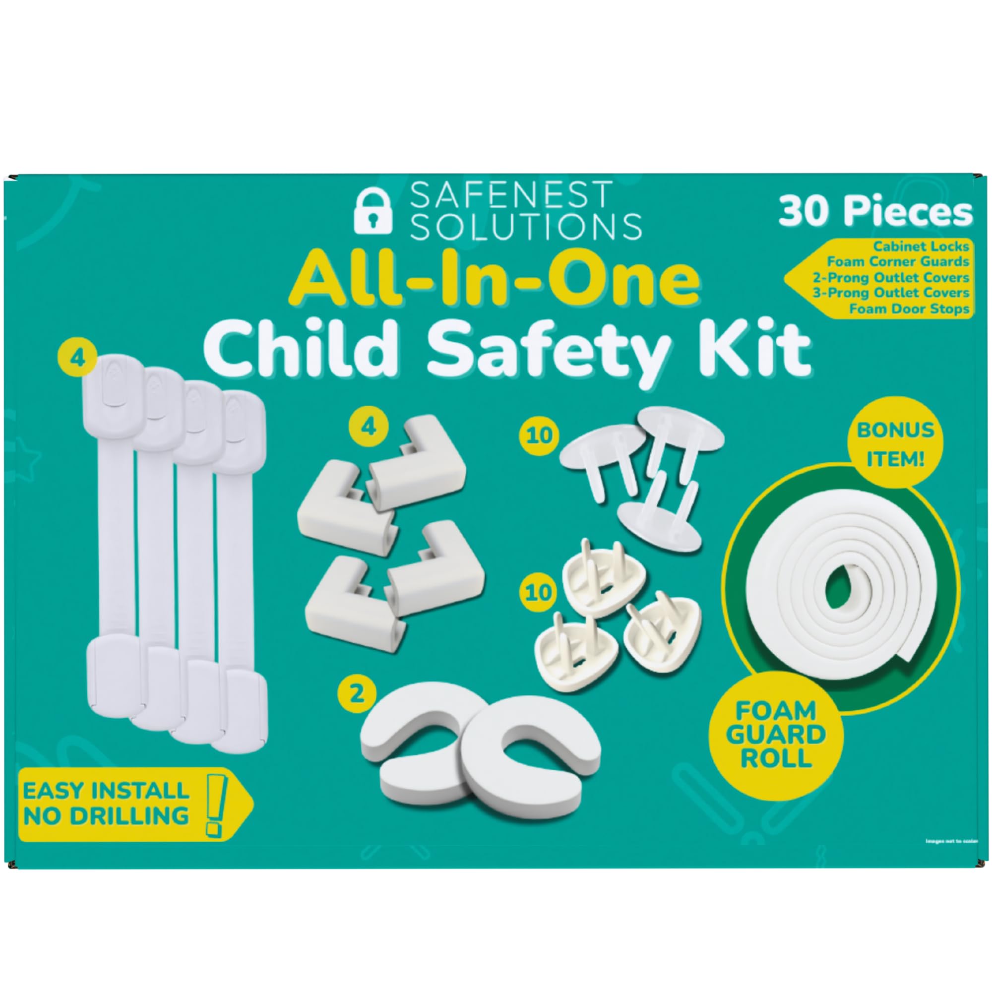 SafeNest All-in-One 30pc kit box packaging ready for gifting.