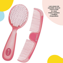 Safety 1st Easy Grip Comb with dual-density teeth for detangling wet or dry hair