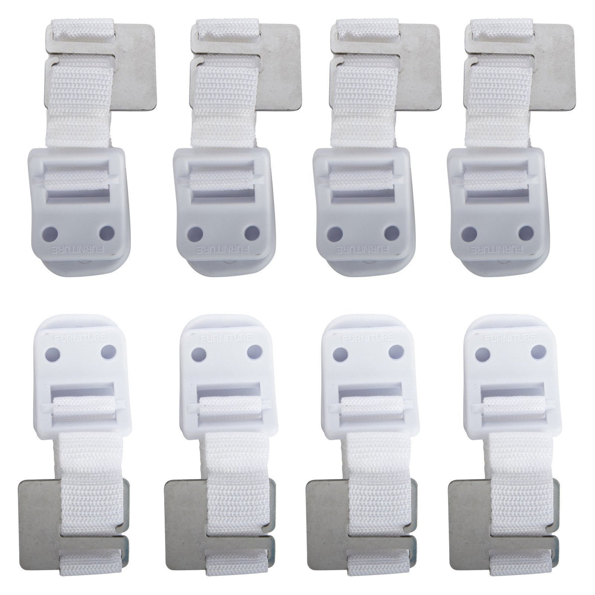 Safety 1st Furniture Wall Straps anchor a bureau to the wall to prevent tipping.