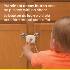 Safety 1st OutSmart Flex Lock fits knobs and handle pulls for versatile mounting.