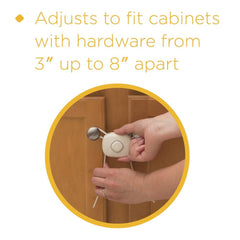 No-drill install with Safety 1st OutSmart Lock shown for easy setup