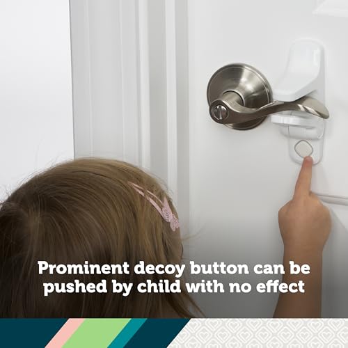 Safety 1st OutSmart decoy button close-up showing non-action feature