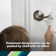 Safety 1st OutSmart decoy button close-up showing non-action feature