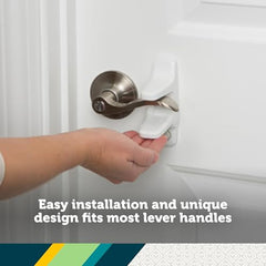 Safety 1st OutSmart installation on a white door lever