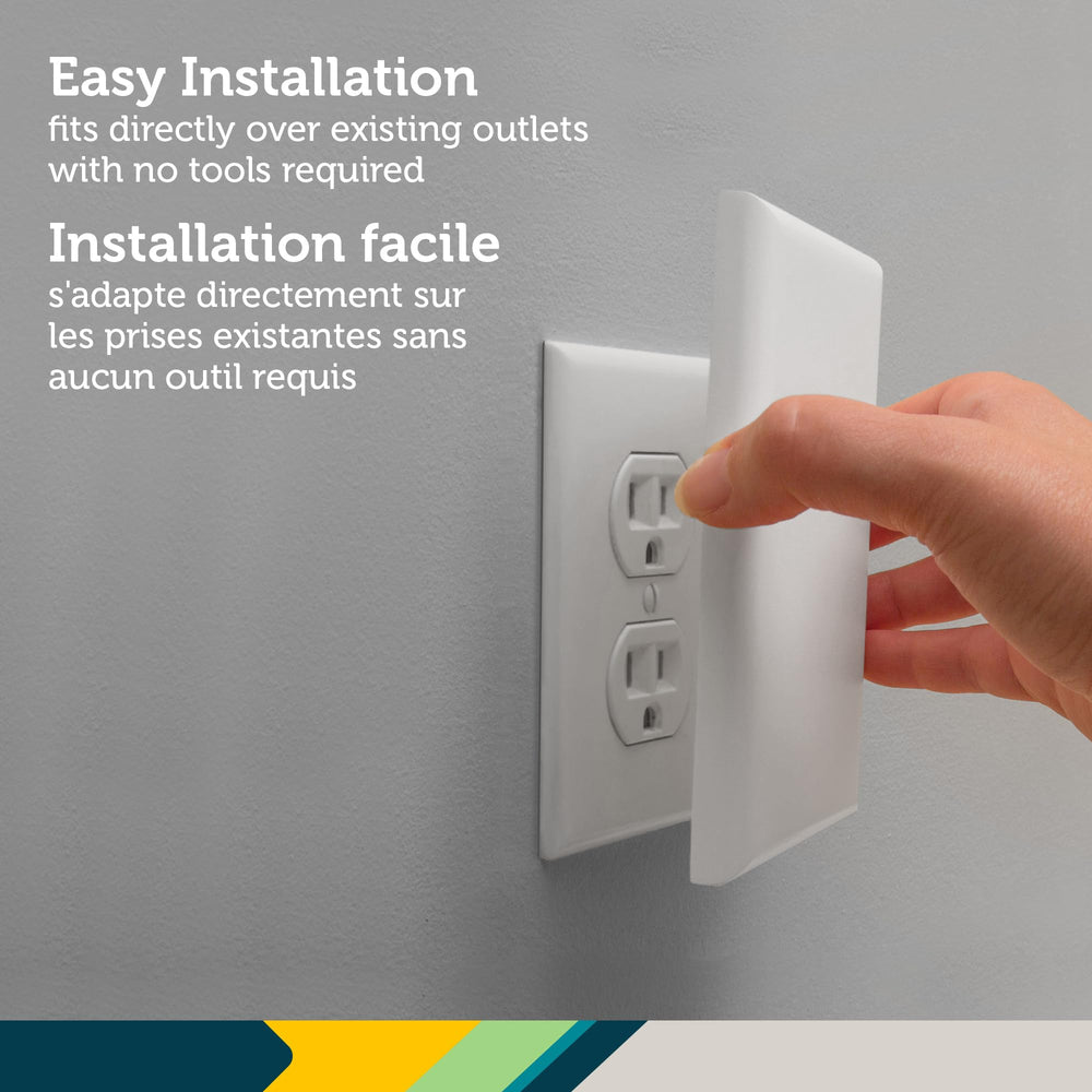 Two-pack Safety 1st OutSmart Outlet Shield covers two outlets at once.